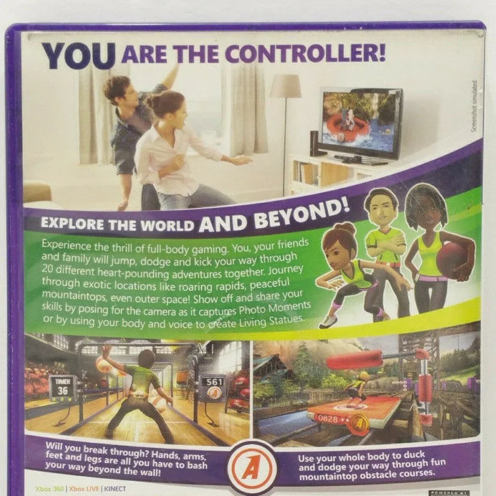 Kinect Adventures (Microsoft Xbox 360, 2010) Video Game 5034E1M